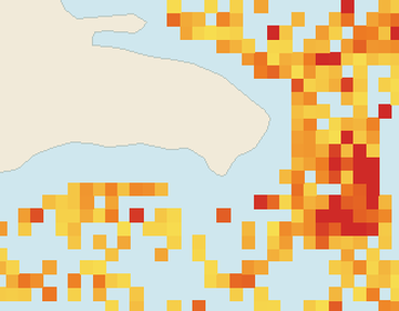 Satellite floating-algae map near Bayahibe, Aug 2021 (opens full map image in a new tab)