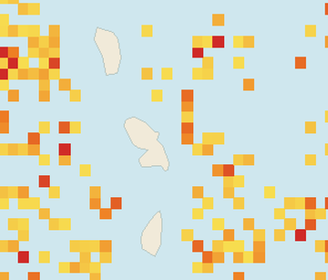 Satellite floating-algae map near Martinique Atlantic Coast, Aug 2021 (opens full map image in a new tab)