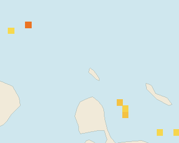 Satellite floating-algae map near Aruba Palm and Eagle Beach, Sep 2021 (opens full map image in a new tab)