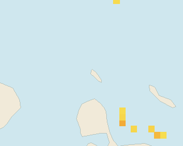Satellite floating-algae map near Aruba Palm and Eagle Beach, Oct 2021 (opens full map image in a new tab)