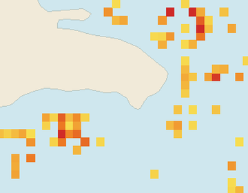 Satellite floating-algae map near Bayahibe, Oct 2021 (opens full map image in a new tab)