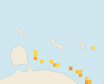 Satellite floating-algae map near Curacao West Coast, Oct 2021 (opens full map image in a new tab)