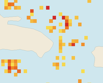 Satellite floating-algae map near Punta Cana and Bavaro, Oct 2021 (opens full map image in a new tab)