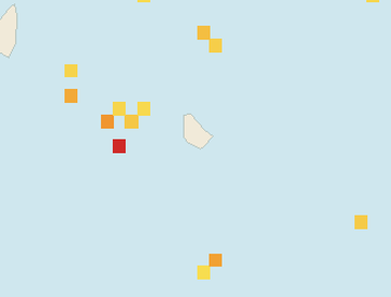 Satellite floating-algae map near South Coast Barbados, Oct 2021 (opens full map image in a new tab)