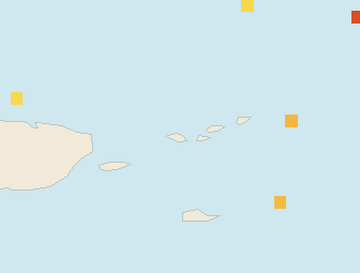 Satellite floating-algae map near St. Thomas, Nov 2021 (opens full map image in a new tab)