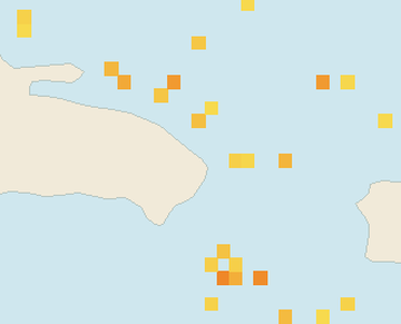 Satellite floating-algae map near Punta Cana and Bavaro, Dec 2021 (opens full map image in a new tab)