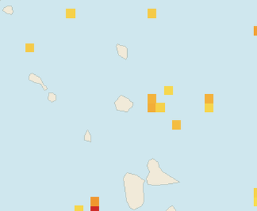 Satellite floating-algae map near Antigua East Coast, Jan 2022 (opens full map image in a new tab)