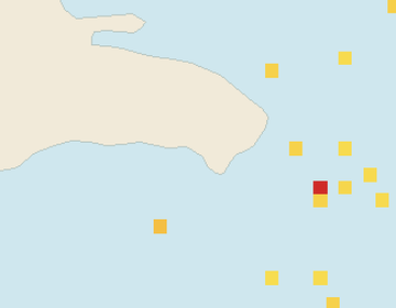 Satellite floating-algae map near Bayahibe, Feb 2022 (opens full map image in a new tab)