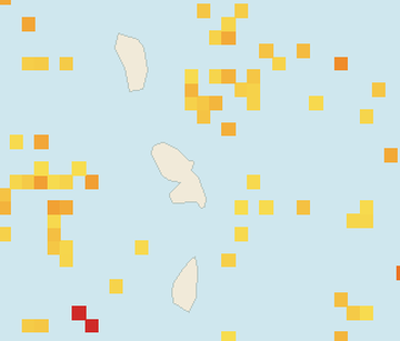 Satellite floating-algae map near Martinique Atlantic Coast, Feb 2022 (opens full map image in a new tab)