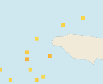 Satellite floating-algae map near Negril, Feb 2022 (opens full map image in a new tab)