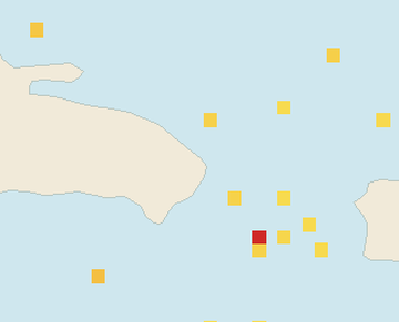 Satellite floating-algae map near Punta Cana and Bavaro, Feb 2022 (opens full map image in a new tab)
