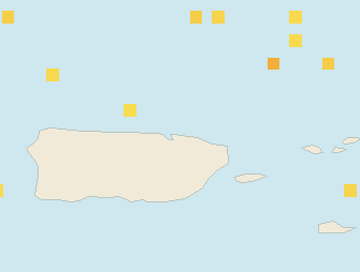 Satellite floating-algae map near San Juan and Isla Verde, Feb 2022 (opens full map image in a new tab)