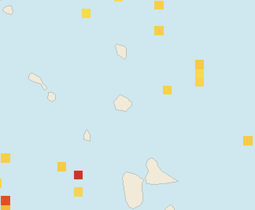 Satellite floating-algae map near Antigua East Coast, Mar 2022 (opens full map image in a new tab)