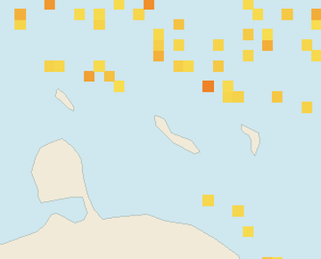 Satellite floating-algae map near Curacao West Coast, Mar 2022 (opens full map image in a new tab)