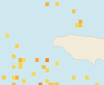 Satellite floating-algae map near Negril, Mar 2022 (opens full map image in a new tab)