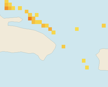 Satellite floating-algae map near Punta Cana and Bavaro, Mar 2022 (opens full map image in a new tab)