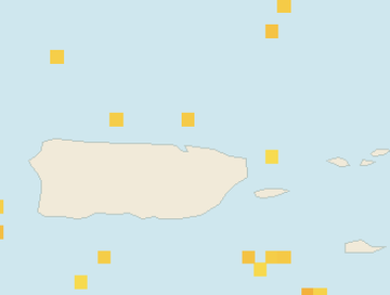 Satellite floating-algae map near San Juan and Isla Verde, Apr 2022 (opens full map image in a new tab)