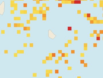 Satellite floating-algae map near South Coast Barbados, Apr 2022 (opens full map image in a new tab)