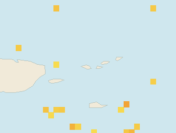 Satellite floating-algae map near St. Thomas, Apr 2022 (opens full map image in a new tab)
