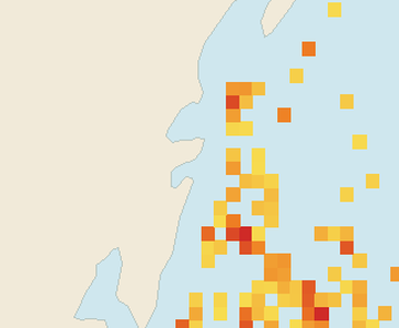 Satellite floating-algae map near Tulum Beach Zone, May 2022 (opens full map image in a new tab)