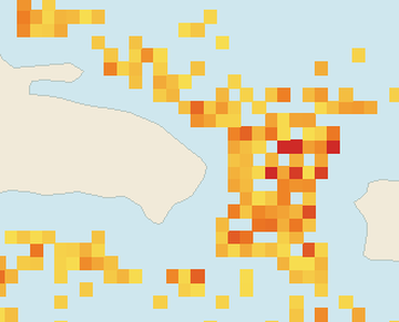 Satellite floating-algae map near Punta Cana and Bavaro, Jun 2022 (opens full map image in a new tab)
