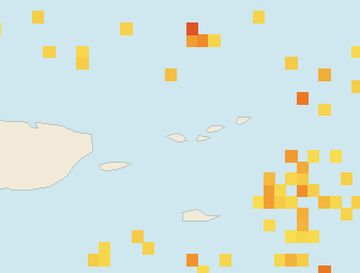 Satellite floating-algae map near St. Thomas, Jun 2022 (opens full map image in a new tab)