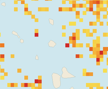 Satellite floating-algae map near Antigua East Coast, Jul 2022 (opens full map image in a new tab)