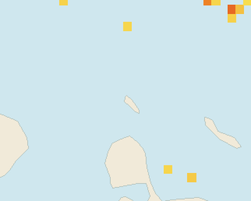 Satellite floating-algae map near Aruba Palm and Eagle Beach, Jul 2022 (opens full map image in a new tab)