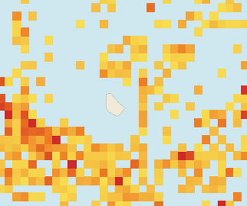 Satellite floating-algae map near Eastern Barbados, Jul 2022 (opens full map image in a new tab)