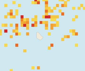Satellite floating-algae map near Eastern Barbados, Sep 2022 (opens full map image in a new tab)