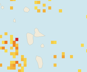 Satellite floating-algae map near Guadeloupe Atlantic Coast, Sep 2022 (opens full map image in a new tab)