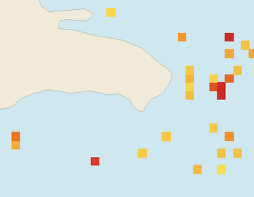 Satellite floating-algae map near Bayahibe, Oct 2022 (opens full map image in a new tab)