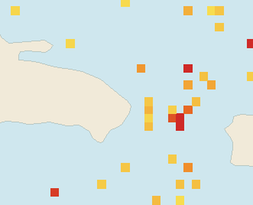 Satellite floating-algae map near Punta Cana and Bavaro, Oct 2022 (opens full map image in a new tab)