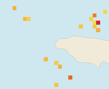 Satellite floating-algae map near Negril, Nov 2022 (opens full map image in a new tab)