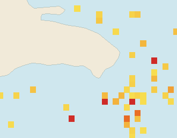 Satellite floating-algae map near Bayahibe, Dec 2022 (opens full map image in a new tab)