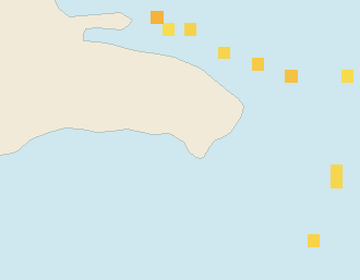 Satellite floating-algae map near Bayahibe, Jan 2023 (opens full map image in a new tab)
