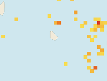 Satellite floating-algae map near South Coast Barbados, Jan 2023 (opens full map image in a new tab)