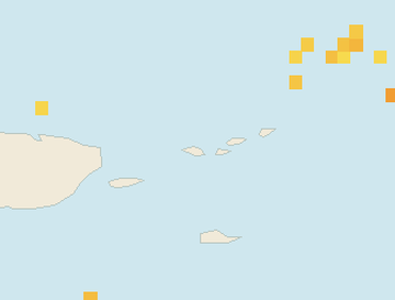 Satellite floating-algae map near St. Thomas, Jan 2023 (opens full map image in a new tab)
