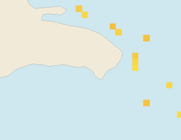 Satellite floating-algae map near Bayahibe, Feb 2023 (opens full map image in a new tab)