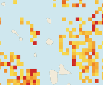Satellite floating-algae map near Antigua East Coast, Mar 2023 (opens full map image in a new tab)