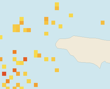 Satellite floating-algae map near Negril, Mar 2023 (opens full map image in a new tab)