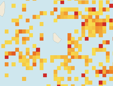 Satellite floating-algae map near South Coast Barbados, Mar 2023 (opens full map image in a new tab)