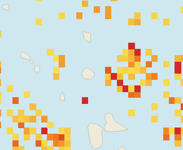 Satellite floating-algae map near Antigua East Coast, Apr 2023 (opens full map image in a new tab)