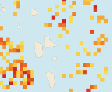Satellite floating-algae map near Guadeloupe Atlantic Coast, May 2023 (opens full map image in a new tab)