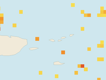Satellite floating-algae map near St. Thomas, Jun 2023 (opens full map image in a new tab)