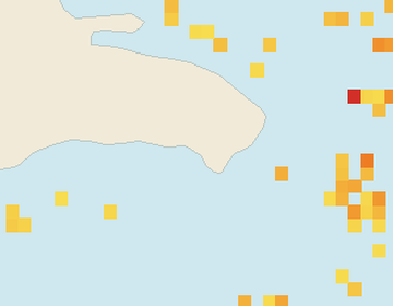 Satellite floating-algae map near Bayahibe, Jul 2023 (opens full map image in a new tab)