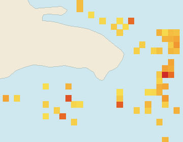 Satellite floating-algae map near Bayahibe, Aug 2023 (opens full map image in a new tab)