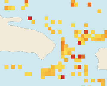Satellite floating-algae map near Punta Cana and Bavaro, Sep 2023 (opens full map image in a new tab)
