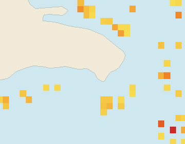 Satellite floating-algae map near Bayahibe, Oct 2023 (opens full map image in a new tab)