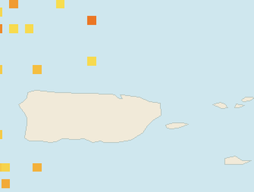 Satellite floating-algae map near San Juan and Isla Verde, Oct 2023 (opens full map image in a new tab)